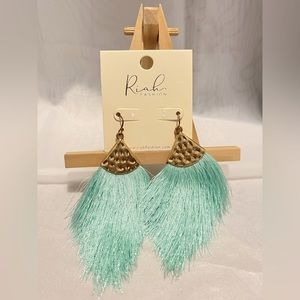 NWT Turquoise color fringe earrings